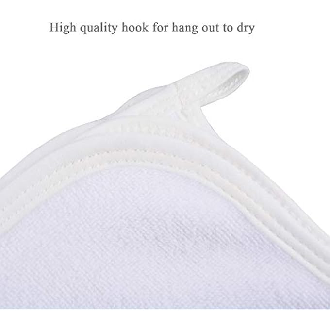 Mars wings MICROFIBER FACE TOWEL FACE CLOTH FACIAL WASH CLEANSING CLOTH MAKEUP REMOVER FOR FACE 8 PACK (12 X 12 INCH) SUPER ABSORBENT QUICK FAST DRYING SOFT ECO-FRIENDLY TOWELS (WHITE) - Image 4